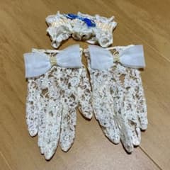 結婚式 総レース ウエディンググローブ セットのサムネイル