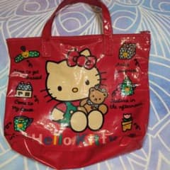 ハローキティ ビニールトートバッグ レッド サンリオのサムネイル