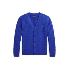 【新品】POLO RALPH LAUREN ケーブルニット カーディガン ブルーのサムネイル