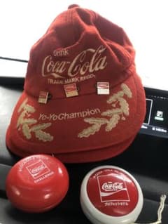 最後 当時物 コカコーラ Coca-Cola ヨーヨーチャンピオン ピンバッジ コカ・コーラ ヨーヨー チャンピオン キャップ&チャンピオンピンバッジ