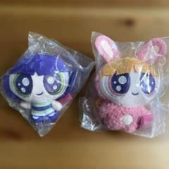 파워 퍼프 걸스 오메메 반짝이 봉제인형 버터컵 블러섬 세트