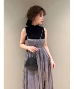 リリーブラウン ビスチェディテールキャミワンピース オケージョン 冠婚 パーティ