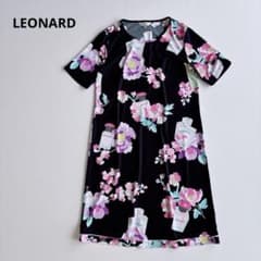 【美品✨】レオナール ワンピース 花柄 宝石 トリム コットン100% 38 美品✨LEONARD レオナール ワンピース 花柄 コスメ柄 トリム 黒 - メルカリ