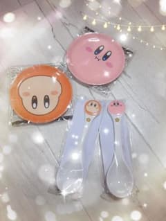 星のカービィ プレート スプーン 2点セット ピンク、オレンジのサムネイル