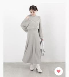 RANDA フェザードッキングニットワンピースのサムネイル