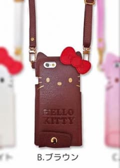 新品未使用✩ハローキティ♡レザーケース＆ネックストラップのサムネイル