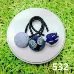 532 ミナペルホネン✨ハンドメイドヘアゴム✨サムタイム フラワー