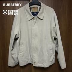 【米国製】BURBERRY ハリントンジャケット　ベージュ　綿100% Lサイズ 米国製】BURBERRY ハリントンジャケット ベージュ 綿100% Lサイズ