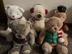 GODIVAのクマのぬいぐるみ5体セットのサムネイル