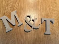 アルファベット オブジェ M & T ウェディング 装飾のサムネイル