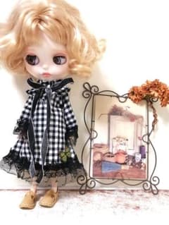 蝶のロングワンピース リカちゃん服 ブライス アウトフィットのサムネイル