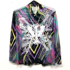兆』シルクスクリーンシースルーブルゾン | Mercari