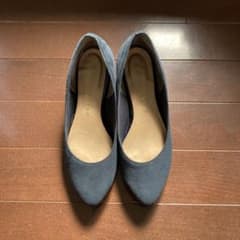 紺色　パンプス　バックスキンのサムネイル