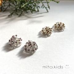 つぶつぶクリアビーズピアス♡のサムネイル