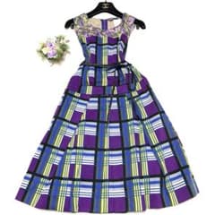 ☆極美品 マックスマーラ✨異素材ワンピースシフォン花✖︎ジャガード