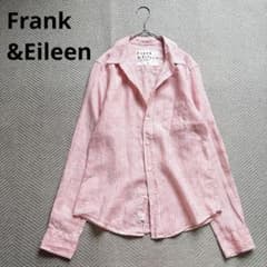 美品 フランク&アイリーン 希少S リネン ストライプ スキッパーシャツ