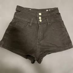 ハイウエスト ショートパンツ ブラック Mのサムネイル