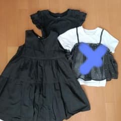 キッズ服 2点セット 黒 Tシャツのサムネイル