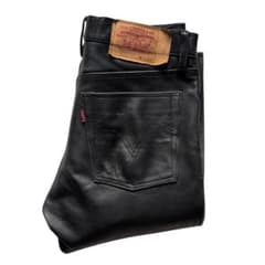 リーバイス 505 レザーパンツ ブラック 羊革 W32L34 革パン 08年製