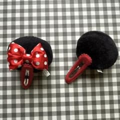 ディズニー ミニーマウス ヘアクリップ 2個セットのサムネイル