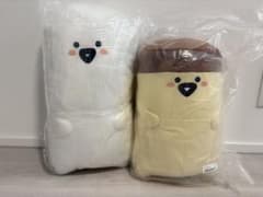 문구와 함께 살짝 뺨 봉제인형 XL 문구씨&푸딩씨 2종 세트