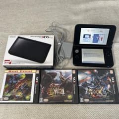 닌텐도 3DS LL 블랙, 순정 충전 케이블, 소프트 3 개 포함