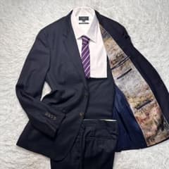 【極美品】ポールスミス　ロロピーナ　セットアップ　スーツ　ネイビー　メンズ　XL Paul Smith ポールスミス PAUL SMITH The Byard ロロピアーナ