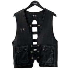 THUG CLUB GOAT SKIN LEATHER VEST サイズ：1 - メルカリ