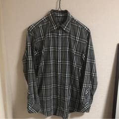 バーバリーブラックレーベル 柄シャツ グレーのサムネイル