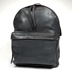 美品】genten リュック オールレザー ゴートヌメ ネイビー メンズ