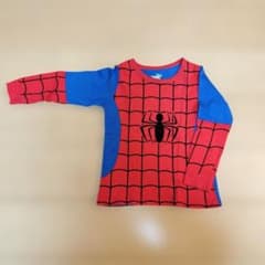 スパイダーマン 長袖 トップス レッド ブルーのサムネイル