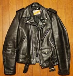 Schott 618 ダブルライダース 36 ブラック 米国製 レザージャケットのサムネイル