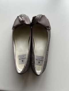 LANVIN en Bleu フラットシューズ リボン グリッター　23.5cmのサムネイル
