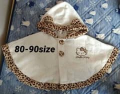 キティポンチョ　80-90size　耳付きフードのサムネイル