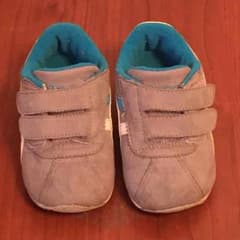 asics  14.0㎝ グレー×水色のサムネイル
