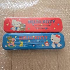 サンリオ HELLO KITTY 缶ペンケース 2段 昭和 レトロ 2個セット - メルカリ