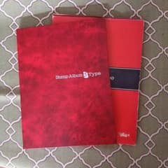 スタンプアルバム　テージー製　切手収集帳　赤のサムネイル