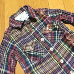 新品タグ付き☆フィスFITHダブルガーゼチェックシャツ100のサムネイル