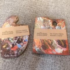 Ag　モネ、ゴッホの レプリカ3点セット　ナショナルギャラリー ナショナルギャラリー モネ ゴッホ パレットコースターセット