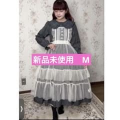 新品しまみさ青木美沙子しまむらチュールドットリボンワンピースM