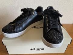 【未使用級】+diana プラスダイアナ ラメスニーカー　グリッターのサムネイル