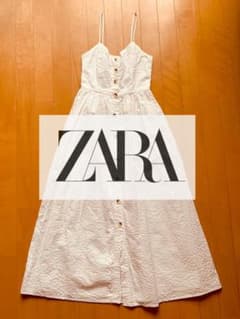 ZARA ワッフル生地風　ロングワンピースのサムネイル