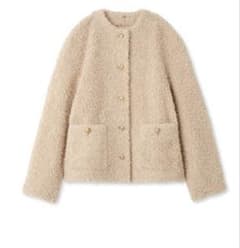 Mila Owen 金釦ノーカラーコンパクトボアジャケット Mila Owen 金釦ノーカラーコンパクトボアジャケット - メルカリ