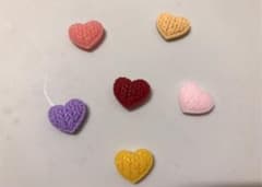 ニット　ハート　ネイルパーツのサムネイル