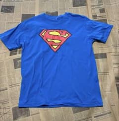 SUPERMAN スーパーマン Tシャツ デカロゴ キャラT アメカジ ブルーのサムネイル