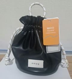 しまむら　emaq ブラック ドローストリングバッグのサムネイル