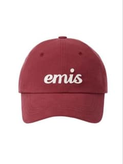 emis ロゴ刺繍 ベースボールキャップ レッド