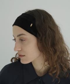 CLANE ベロア ヘアバンド ブラックのサムネイル
