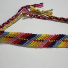 ハンドメイド ミサンガ カラフル レインボー 編み込み ブレスレット おしゃれのサムネイル