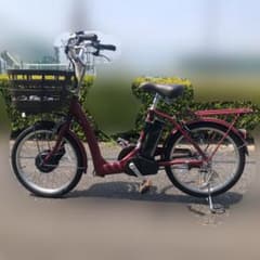 美品 現行 電動アシスト自転車 ブリヂストン ラクット 20インチ 赤 